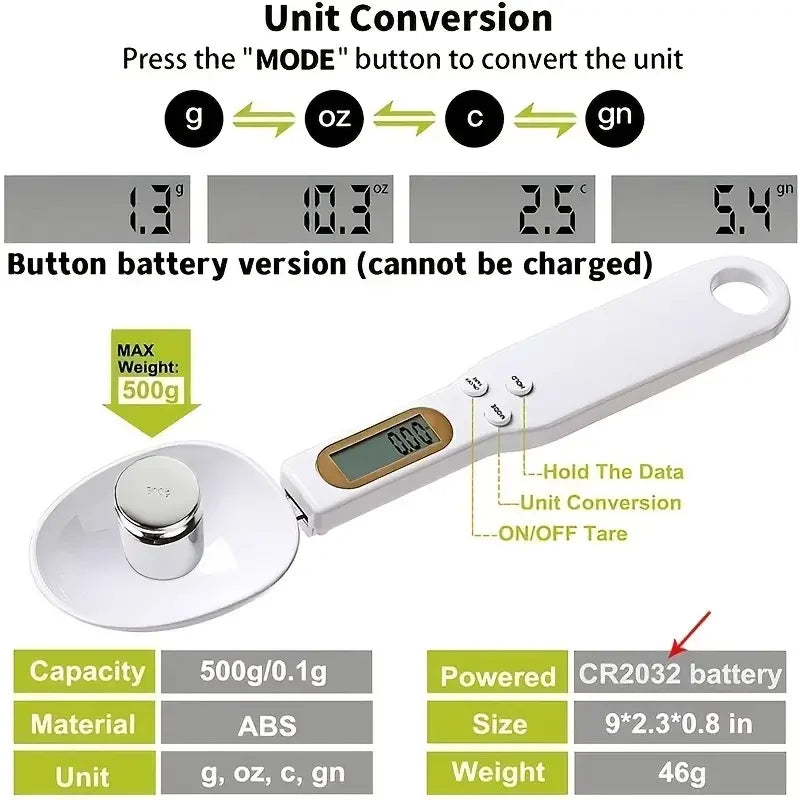 Precision Spoon Scale: Weigh Your Ingredients with Ease (digital)